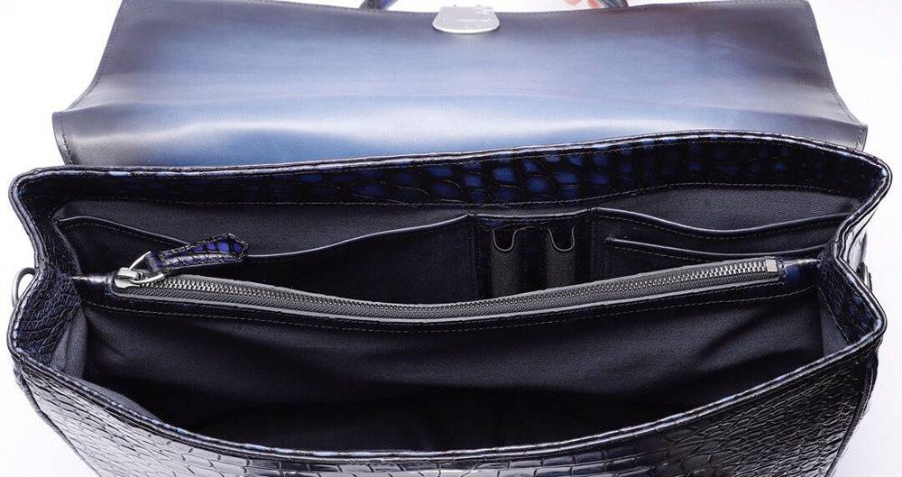 Men's Vintage Crocodile Leather Briefcase