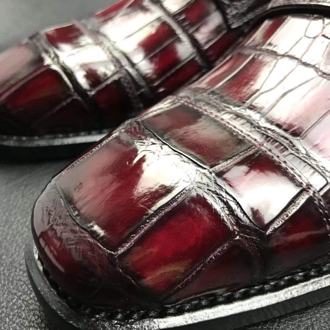 Crocodile Shoes Crocodile Double Monk Shoes