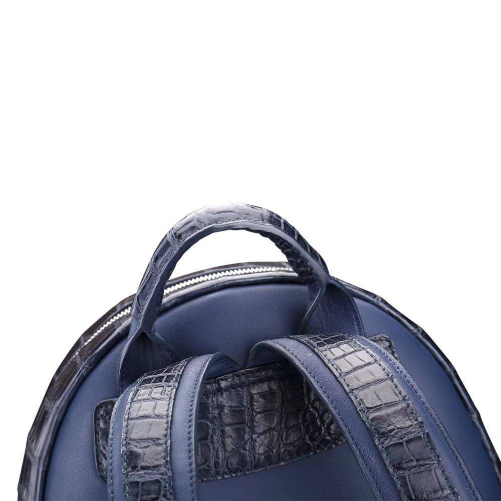 Dark Blue Women's Crocodile Leather Backpack | Rossieviren