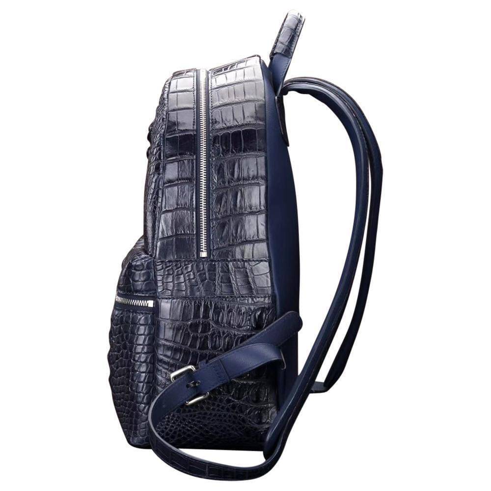 Dark Blue Women's Crocodile Leather Backpack | Rossieviren