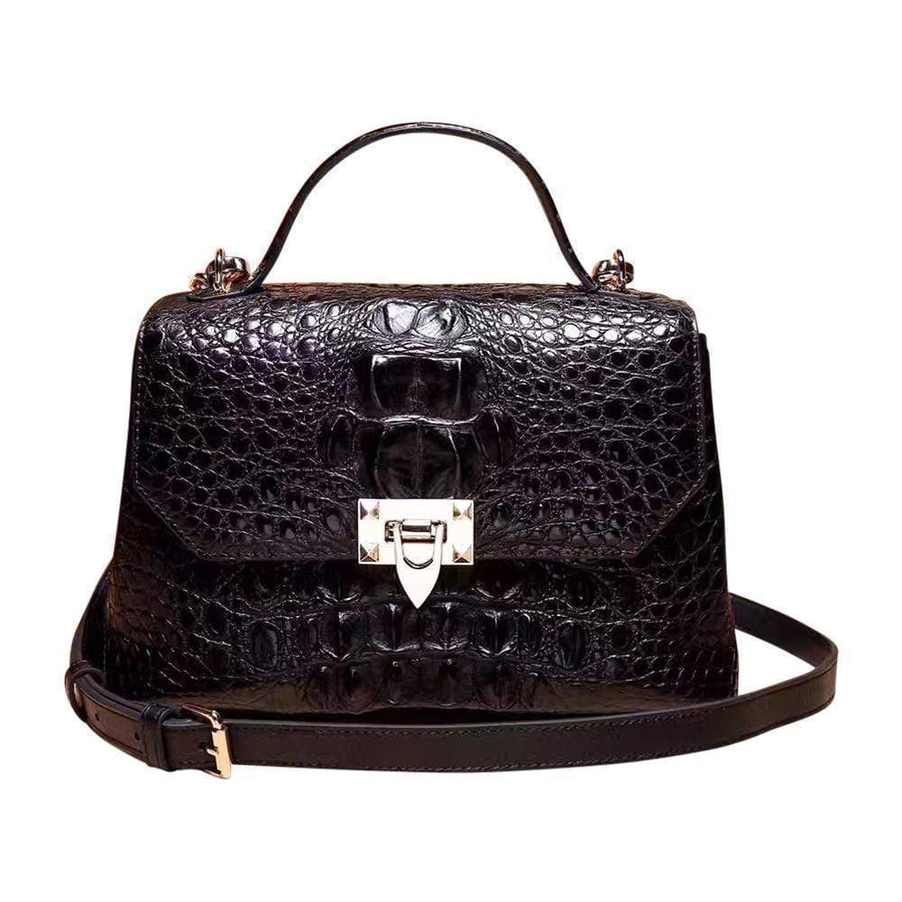 Genuine Crocodile Front Flap Buckle Tote Bags
