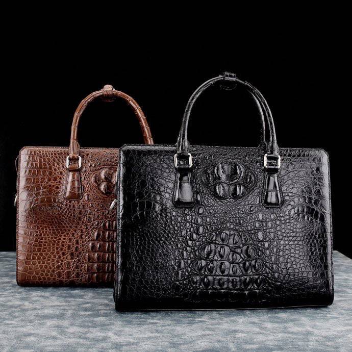 Genuine Crocodile Leather Briefcase