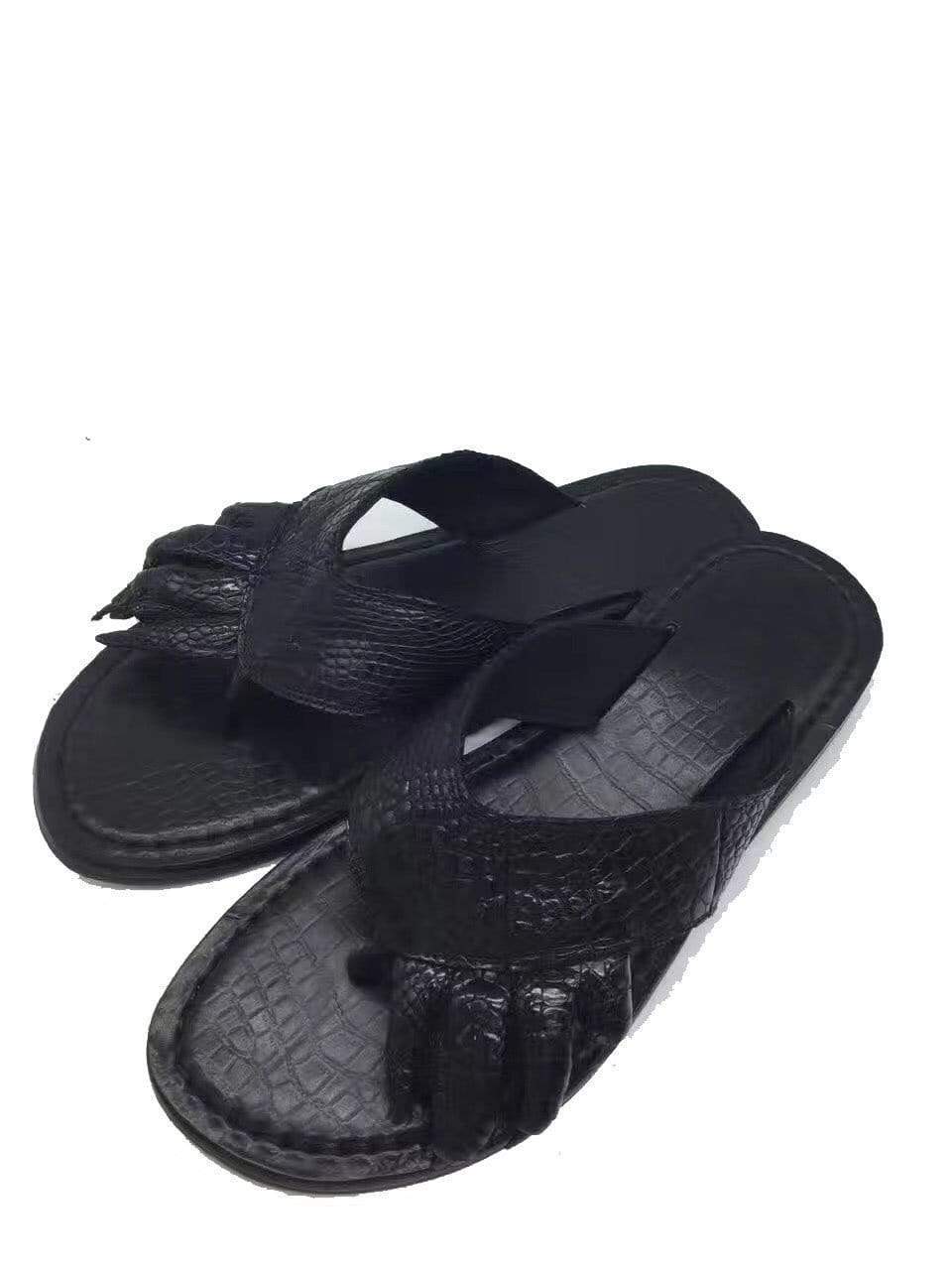 Crocodile Shoes Genuine Crocodile Leather Mens Slipper