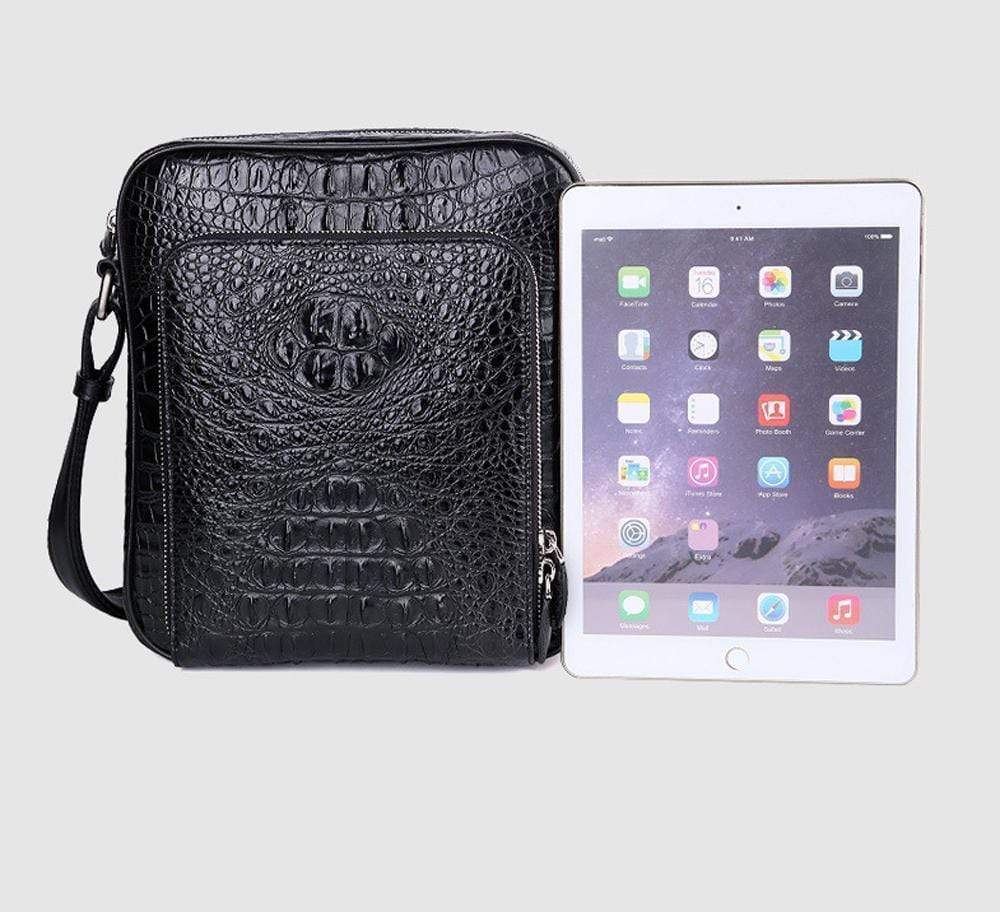 Genuine Crocodile Leather Messenger Bag