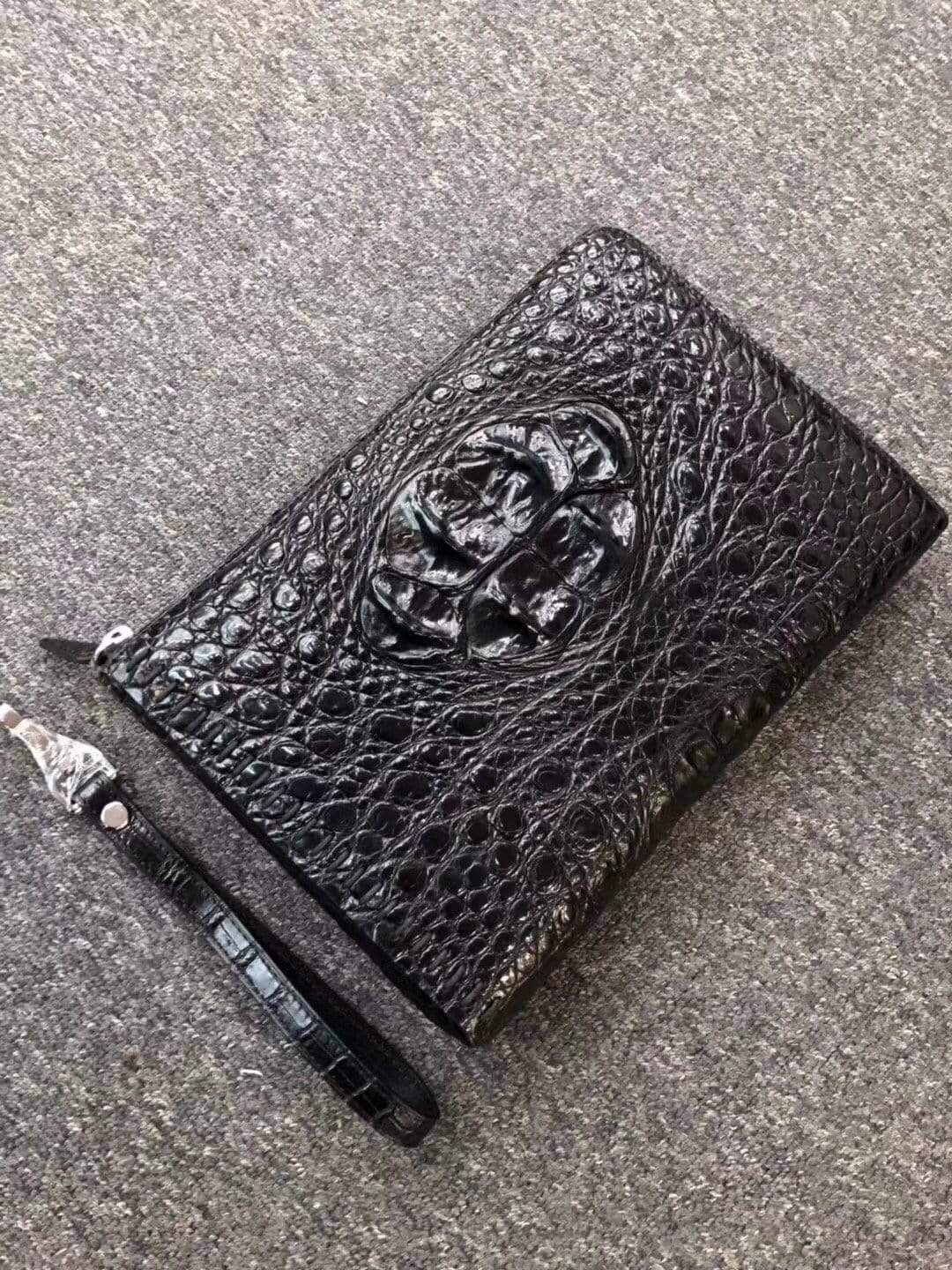 Genuine Crocodile Skin Bone Leather Small Ipad Case,Clutch Bag