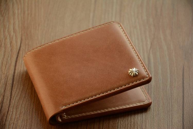 Handmade Japanese Shinki Hikaku Shell Cordovan Leather Wallet Original Beige
