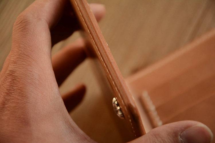 Handmade Japanese Shinki Hikaku Shell Cordovan Leather Wallet Original Beige