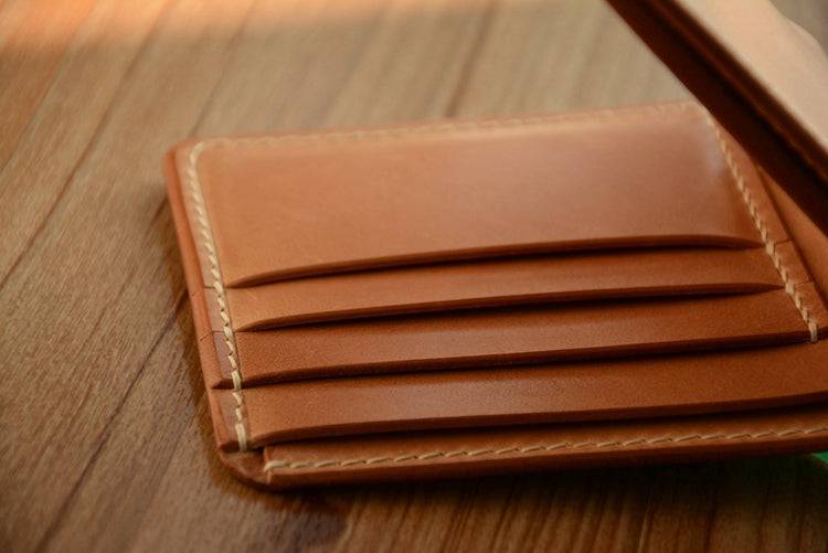 Handmade Japanese Shinki Hikaku Shell Cordovan Leather Wallet Original Beige