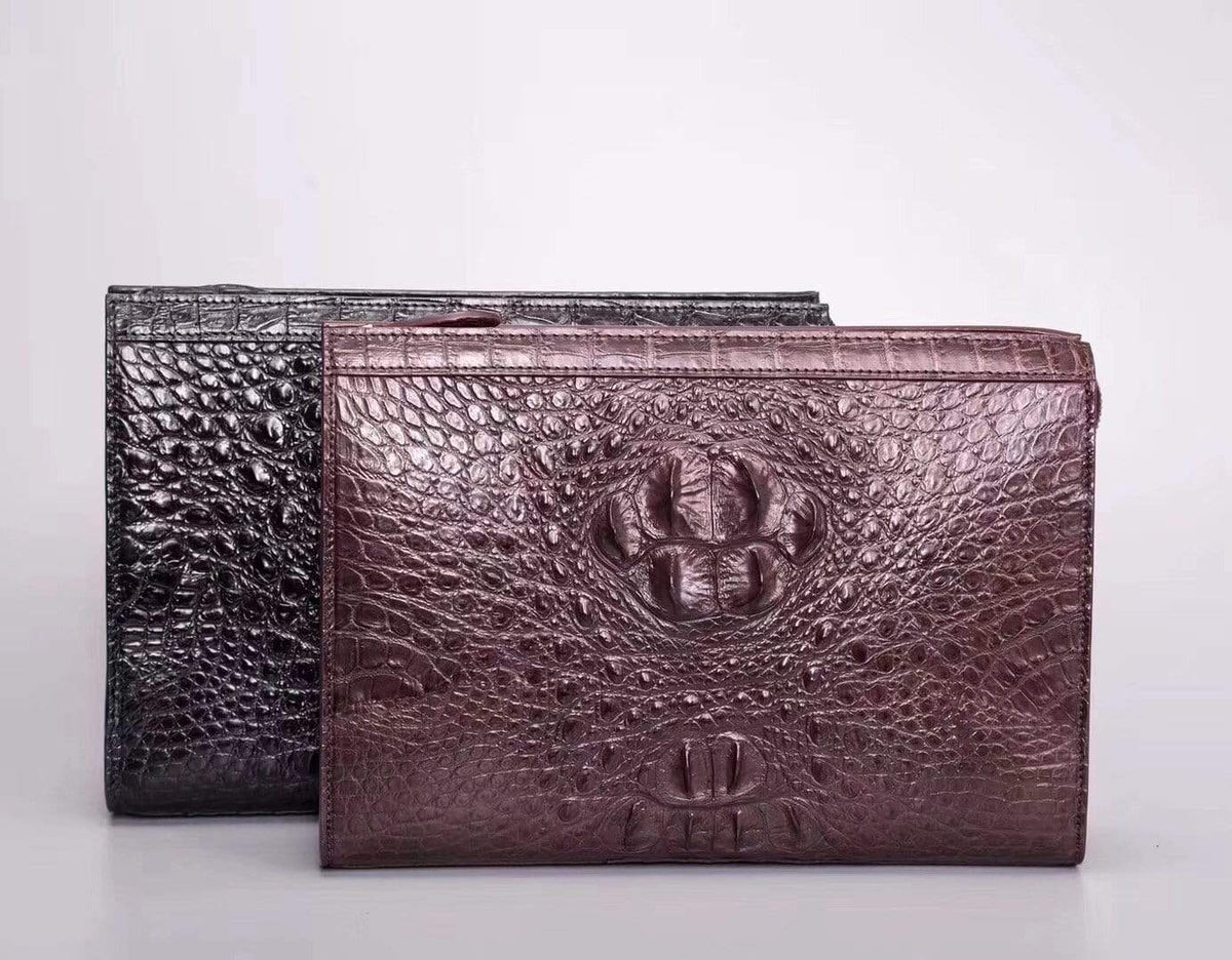 Men's Genuine Crocodile Cluthes Bags Wallets