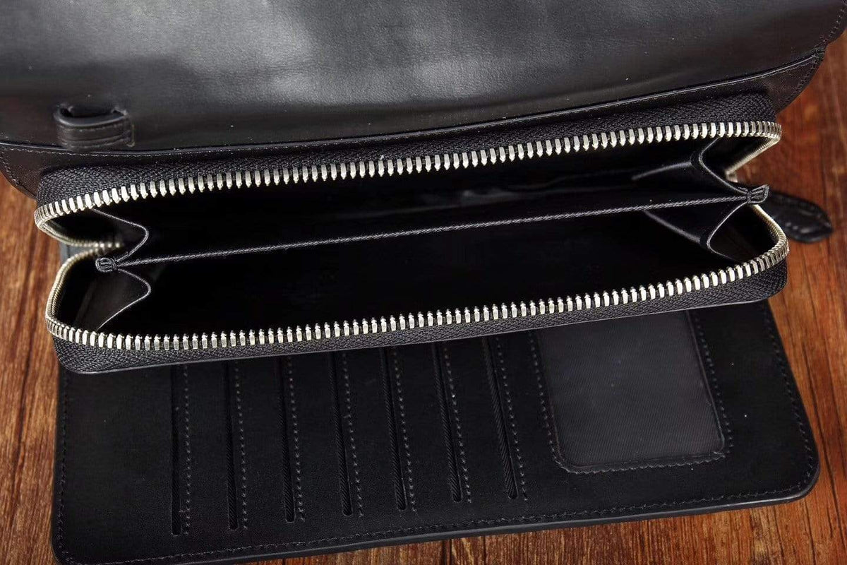 Preorder Crocodile Skin Belly Leather Trifold Wallet Clutches For Men Vintage Green