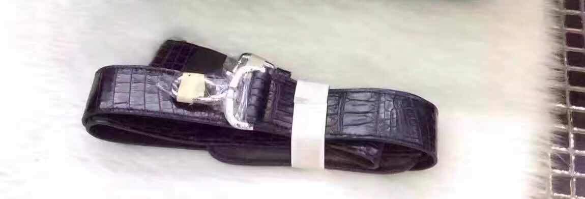 Preorder Crocodile Skin Leather Belly Briefcase
