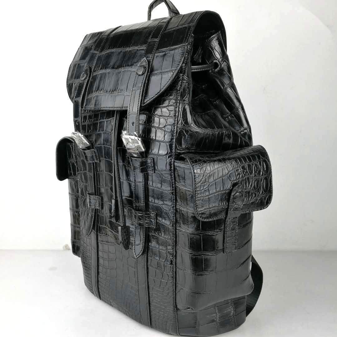 Preorder Genuine Siamese Crocodile Belly Leather Backpack