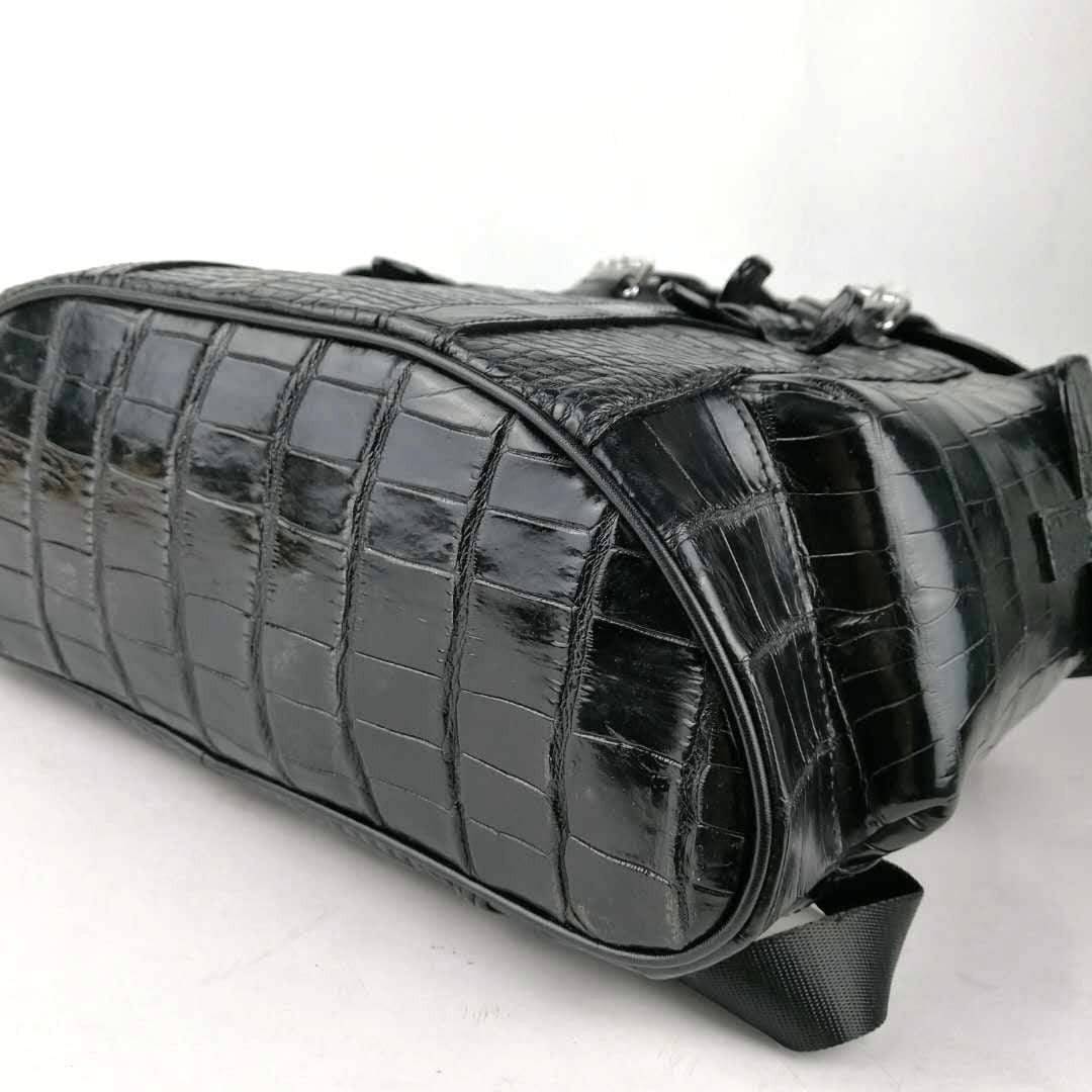 Preorder Genuine Siamese Crocodile Belly Leather Backpack