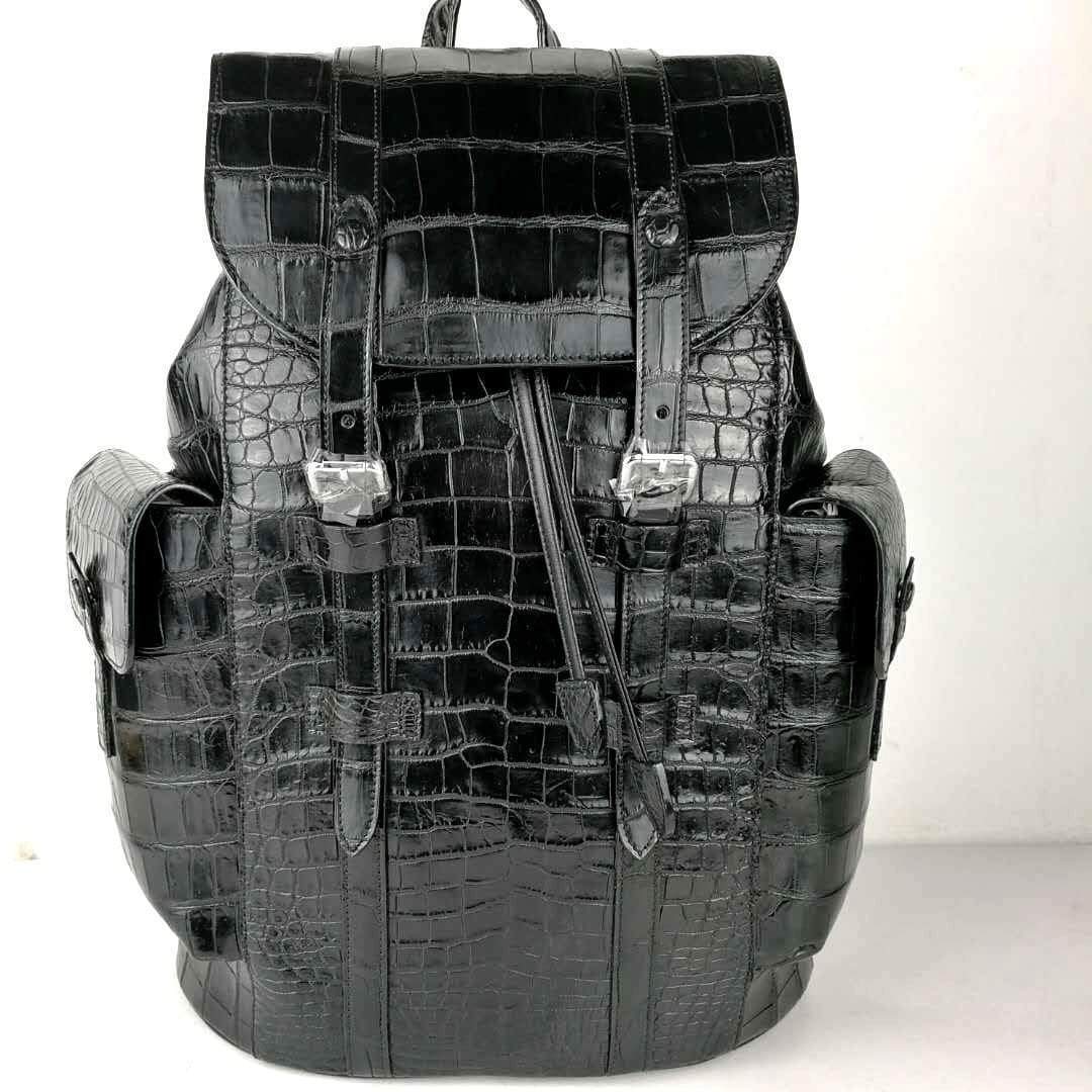Preorder Genuine Siamese Crocodile Belly Leather Backpack