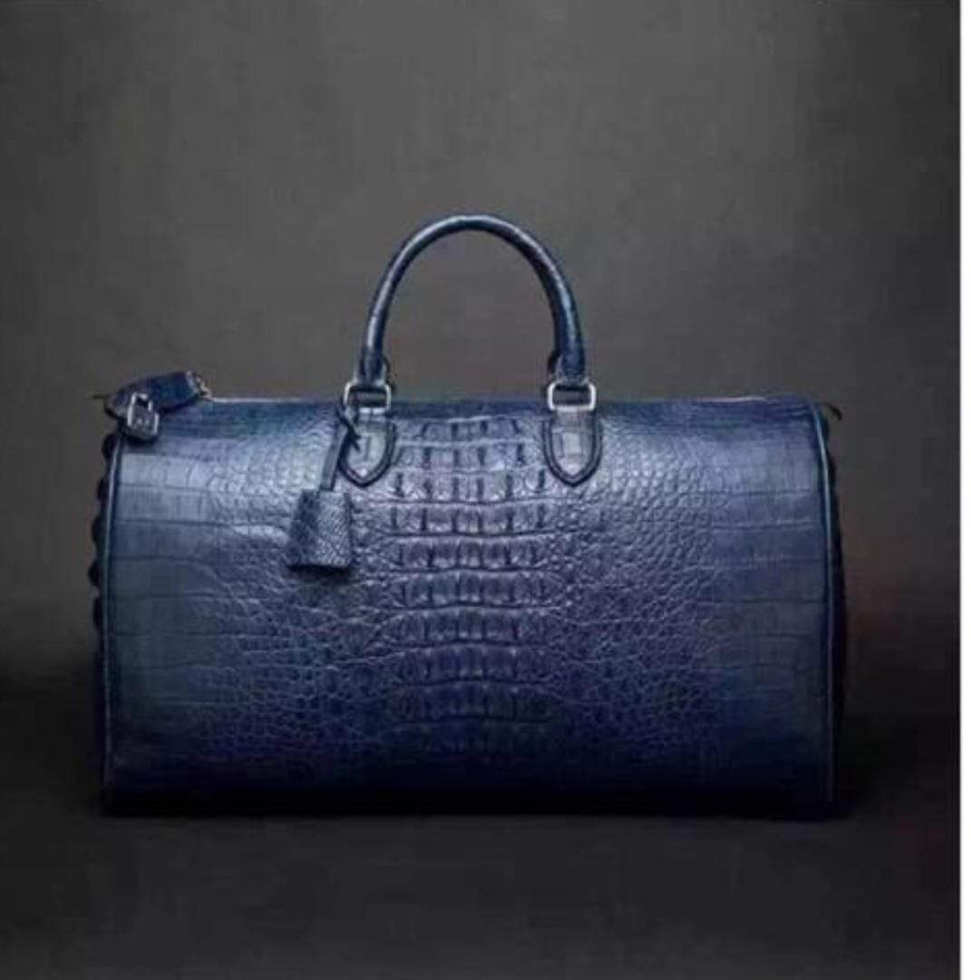 Preorder Genuine Siamese Crocodile Bone Leather Travel Bag