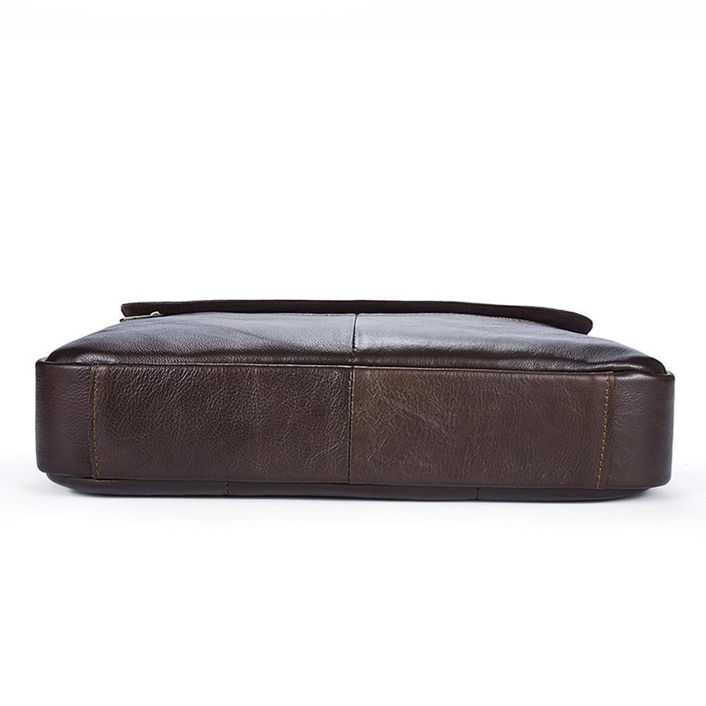 Rossie Viren Pebbled Leather Soft Business Briefcase For Men