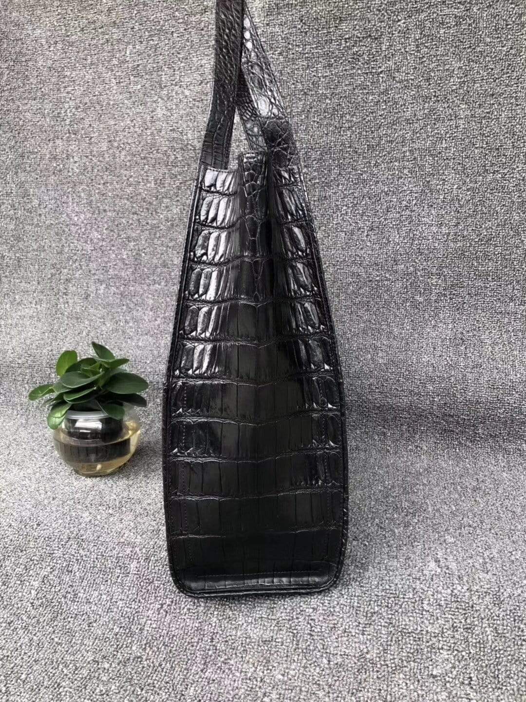 Unisex Crocodile Belly Leather Small Hobo Bags