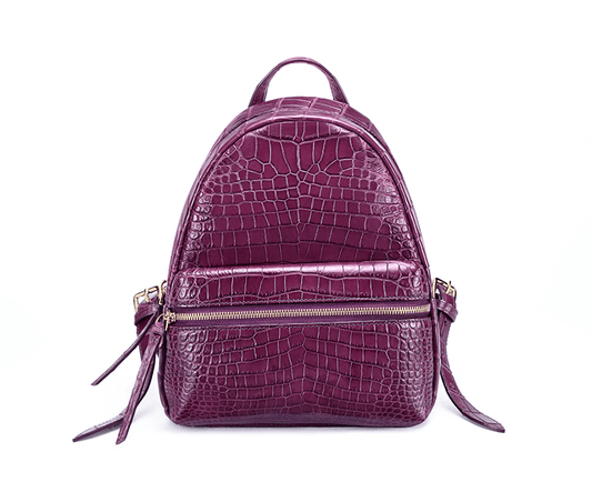 Women's Crocodile Belly Leather Mini Backpack | Rossieviren
