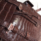 Genuine Crocodile  Belly Leather Backpack