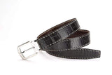 Genuine Crocodile Leather Belt With Stainless Steel Buckle