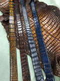 Hand Painted Genuine Crocodile Leather  Belt