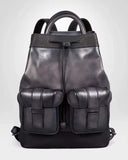 Large Vintage Smooth  Cowhide Leather Backpack & Rucksack