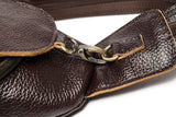 Rossie Viren Men Genuine Leather Business Casual Chest Bags Sling Shoulder Crossbody Bag